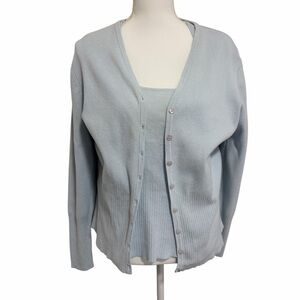 Apostrophe Soft Blue Women's Cardigan Set